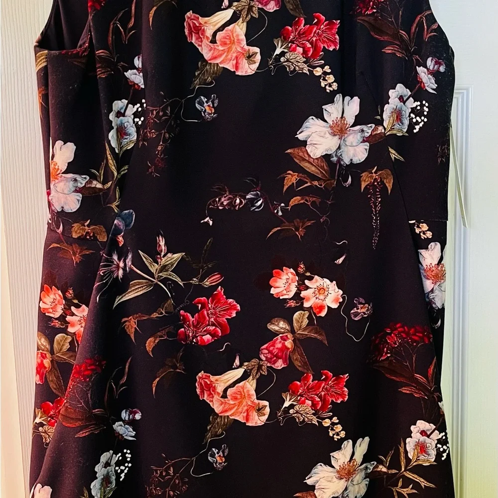 NEW with tags - ANTONIO MELANI Navy Floral Midi Dress - Picture 7 of 10